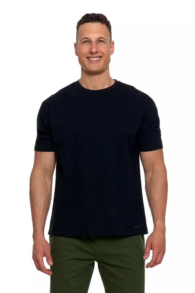 MORAJ T-SHIRT MĘSKI Z PRĄŻKOWANĄ STRUKTURĄ OTS2400-001