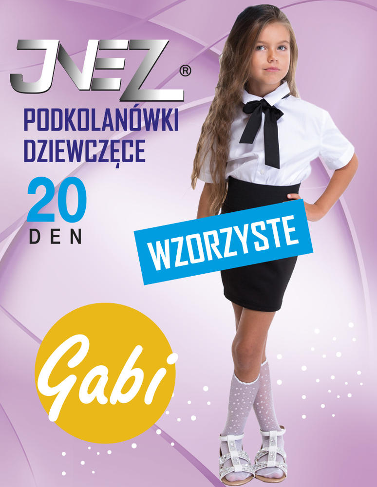 INEZ PODKOLANÓWKI DZIEWCZĘCE WZÓR 1 PARA GABI ELASTIL 20 DEN