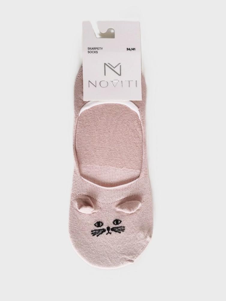 NOVITI STOPKI DAMSKIE ST115 BAWEŁNA USZY 3D SILIKON