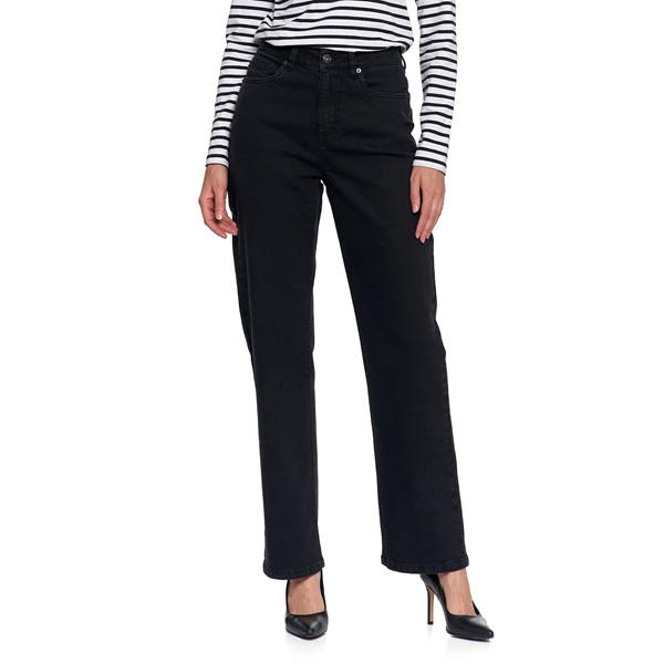 MORAJ SPODNIE DAMSKIE JEANSOWE Z SZEROKĄ NOGAWKĄ OSD5200-003