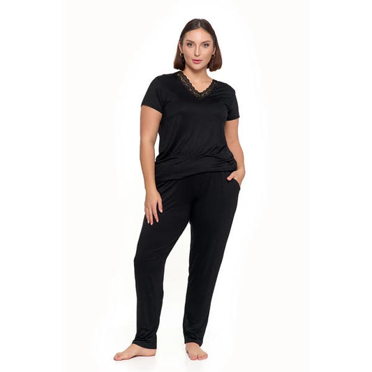 MORAJ PIŻAMA DAMSKA Z WISKOZY PLUS SIZE PDD4900-023 S/S 2025