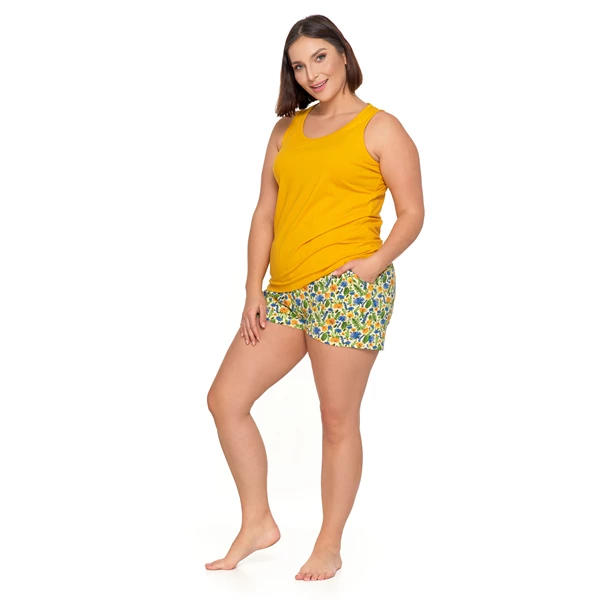 MORAJ PIŻAMA DAMSKA DWUCZĘŚCIOWA NA RAMIĄCZKACH PLUS SIZE PDD3000-002 S/S2025