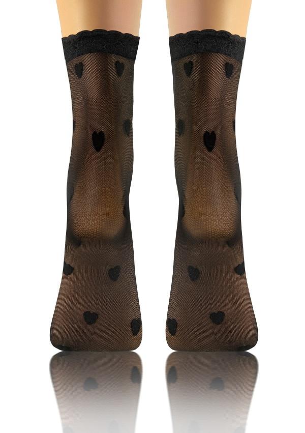 SESTO-SENSO SKARPETKI SK SOCKS PRZEZROCZYSTE Z WZORKIEM