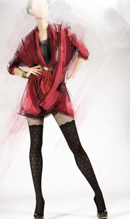 GATTA RAJSTOPY DAMSKIE WZORZYSTE, GIRL-UP