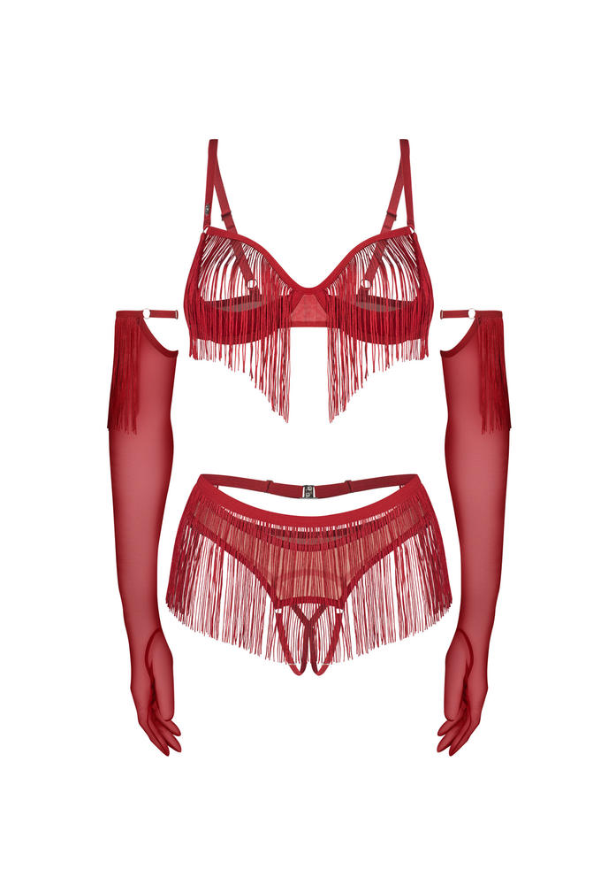 OBSESSIVE ROSSAY RED KOMPLET 4-CZĘŚCIOWY OTWARTY