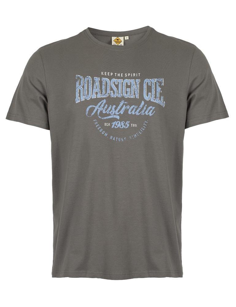 MĘSKI T-SHIRT ROADSIGN UNLIWITHED, ANTRACYT 19-007556 A-3, 19-007556 A-4, 19-007556 A-5