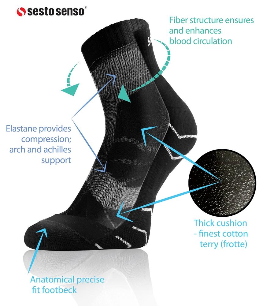 SESTO-SENSO SKARPETKI DLA BIEGACZY FROTTE SPORT SOCKS