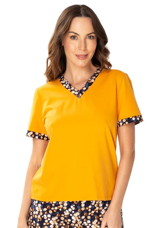 MEWA POMARAŃCZOWA BLUZKA PIŻAMOWA LUCY