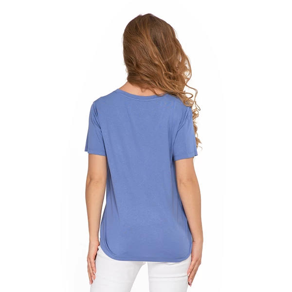MORAJ T-SHIRT DAMSKI Z NADRUKIEM Z WISKOZY BD1800-008