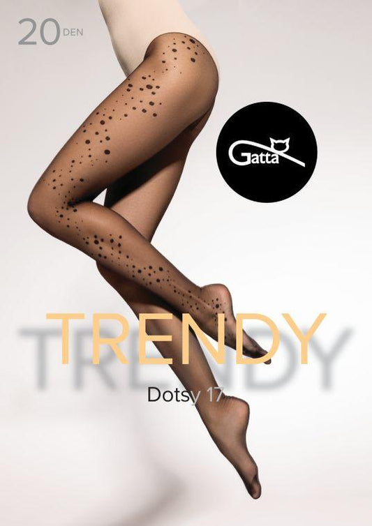 GATTA DOTSY 17 - RAJSTOPY DAMSKIE WZORZYSTE 20 DEN 000.664 - TRENDY 2024