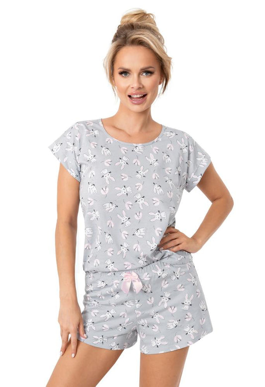 DONNA PIŻAMA DAMSKAZ KRÓTKIMI SPODENKAMI - BUNNY SHORT
