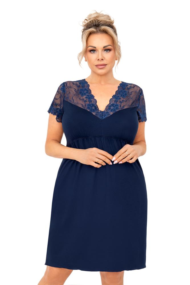 DONNA KOSZULKA DAMSKA NOCNA Z KORONKĄ - LIVIA PLUS SIZE