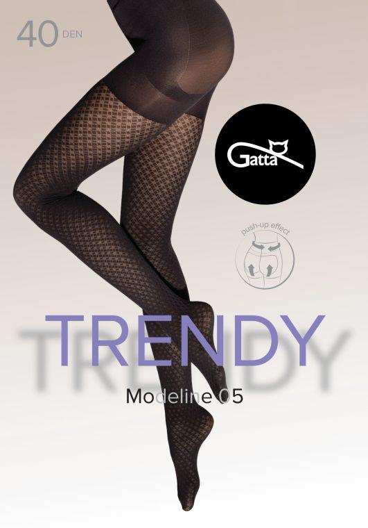 GATTA MODELINE 05, 06 PUSH-UP EFFECT - RAJSTOPY DAMSKIE WZORZYSTE 40 DEN 000.07V - TRENDY 24/25