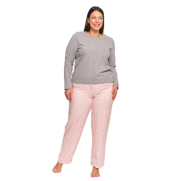 MORAJ PIŻAMA DAMSKA W GROSZKI PLUS SIZE PDD6600-001 - AW2024/25