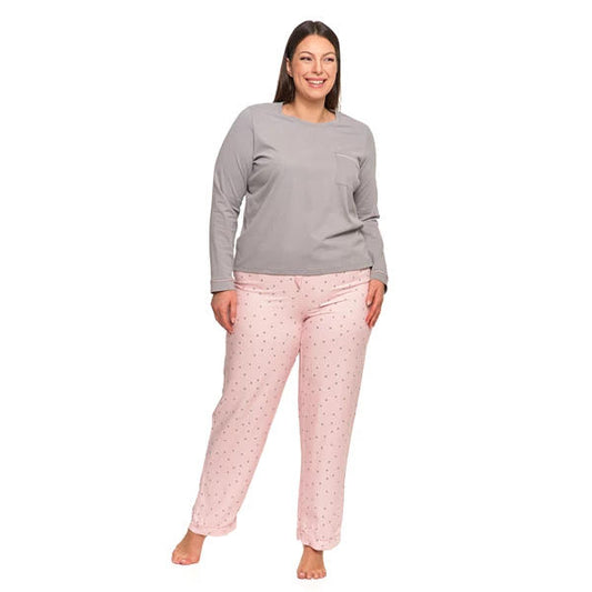 MORAJ PIŻAMA DAMSKA W GROSZKI PLUS SIZE PDD6600-001 - AW2024/25