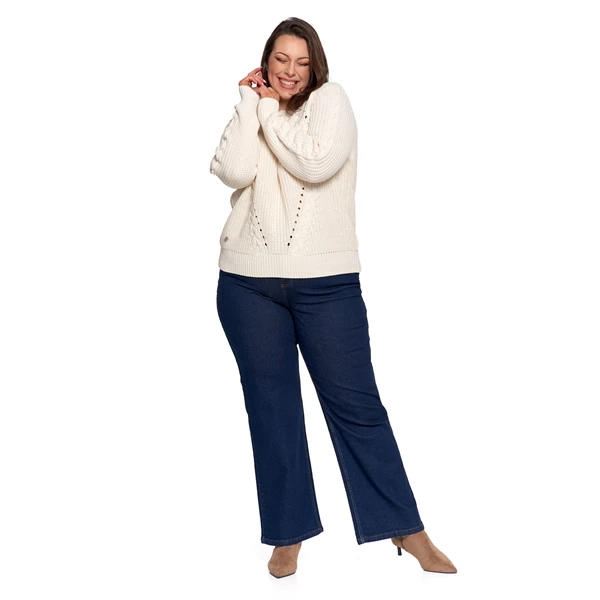 MORAJ SWETER DAMSKI Z WARKOCZOWYM SPLOTEM BDS4800-001