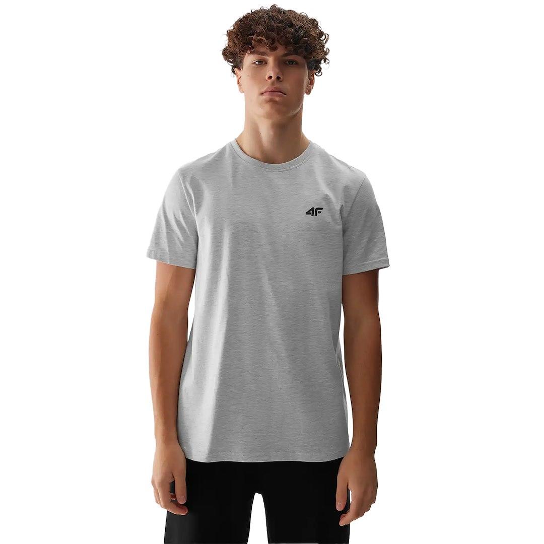 4F T-SHIRT MĘSKI M1154 J.SZARY 746477-1, 746460-1
