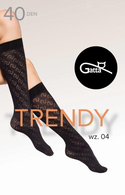 TRENDYLINE KNEE SOCKS 03, 04 - PODKOLANÓWKI DAMSKIE WZORZYSTE 40 DEN - 000.65Y - TRENDY AW25/26