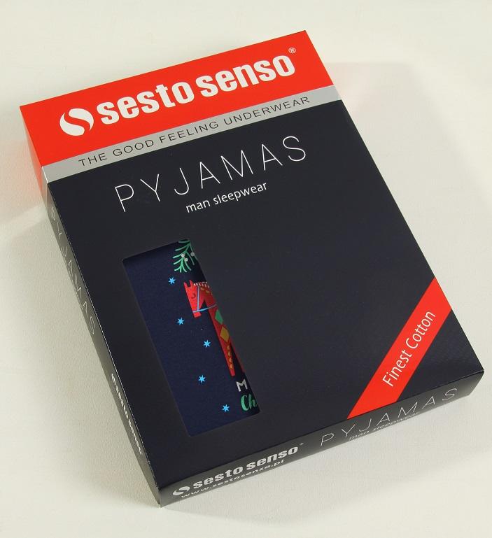 SESTO-SENSO PIŻAMA MĘSKA ŚWIĄTECZNA 2634-01 KONIK