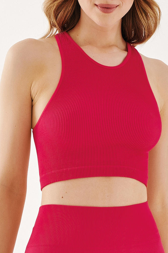 GABRIELLA SEAMLESS TOP HALTER RIB CODE 1203