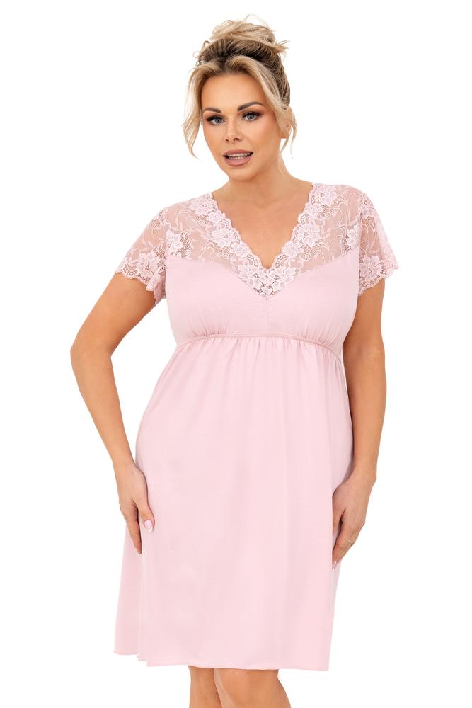 DONNA KOSZULKA DAMSKA NOCNA Z KORONKĄ - LIVIA PLUS SIZE