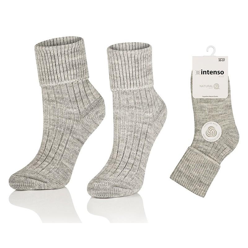 INTENSO SKARPETKI WEŁNIANE BEZUCISKOWE DAMSKI NATURAL WOOL  ART. 1078 (Stary Symbol STAK-108)