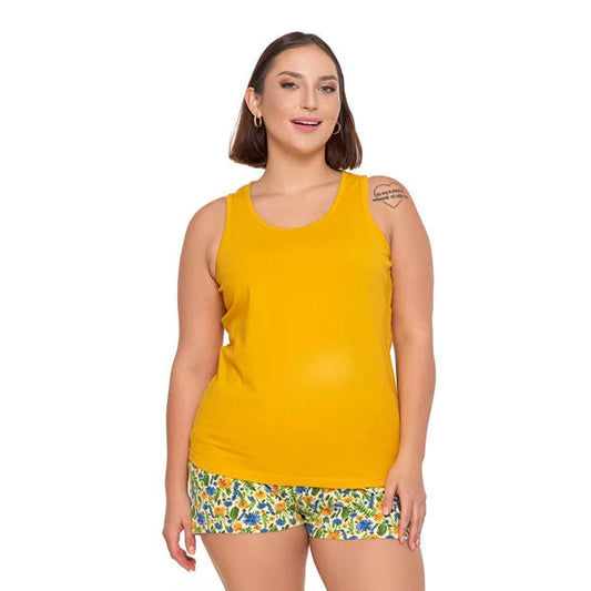 MORAJ PIŻAMA DAMSKA DWUCZĘŚCIOWA NA RAMIĄCZKACH PLUS SIZE PDD3000-002 S/S2025