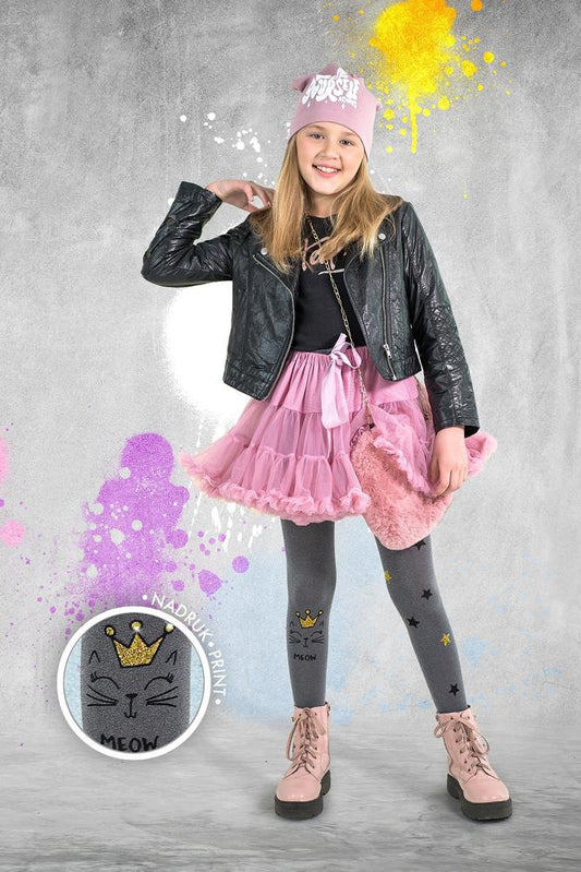 KNITTEX RAJSTOPY DZIEWCZĘCE Z NADRUKIEM TIGGER DR2327