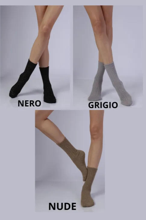 KNITTEX SKARPETKI Z BŁYSZCZĄCĄ NITKĄ GLAMOUR 07 22510