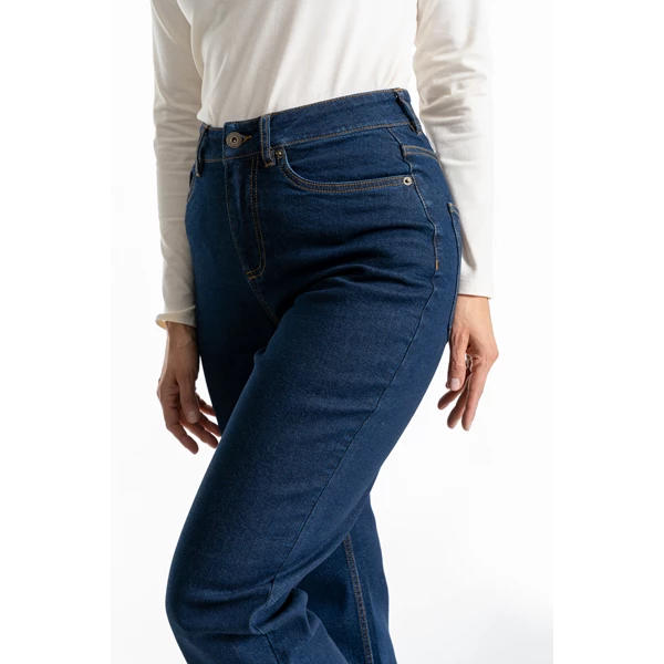 MORAJ SPODNIE DAMSKIE JEANSOWE Z SZEROKĄ NOGAWKĄ OSD5200-003