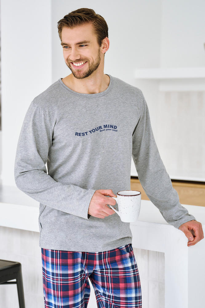 TARO 3478 PIŻAMA MĘSKA DŁUGA FRANCO S-XL