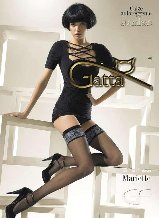 GATTA MARIETTE - POŃCZOCHY SAMONOŚNE WZORZYSTE