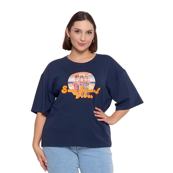 MORAJ T-SHIRT DAMSKI OVERSIZE Z NADRUKIEM BD1900-037