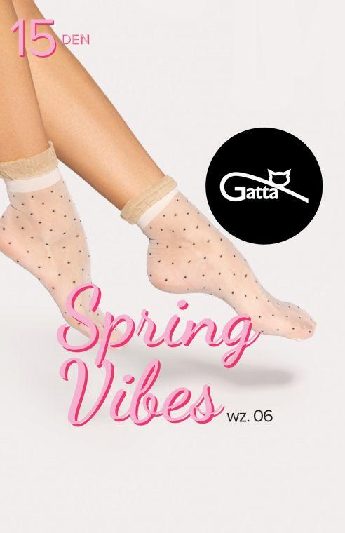 SPRING VIBES - SKARPETKI DAMSKIE WZORZYSZTE 15 DEN 000.16Z
