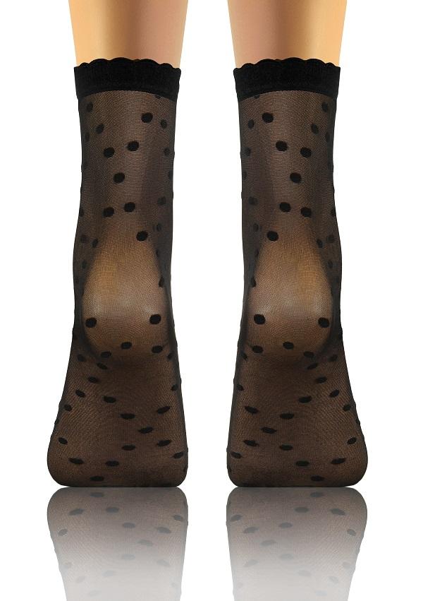 SESTO-SENSO SKARPETKI SK SOCKS PRZEZROCZYSTE Z WZORKIEM