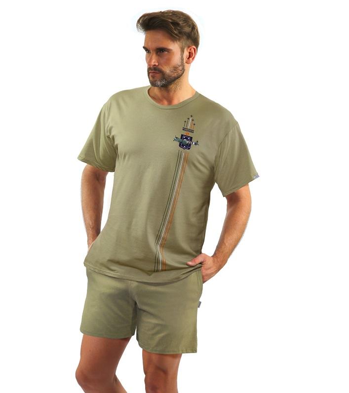 SESTO-SENSO PIŻAMA MĘSKA SHORT MILITARY 7538