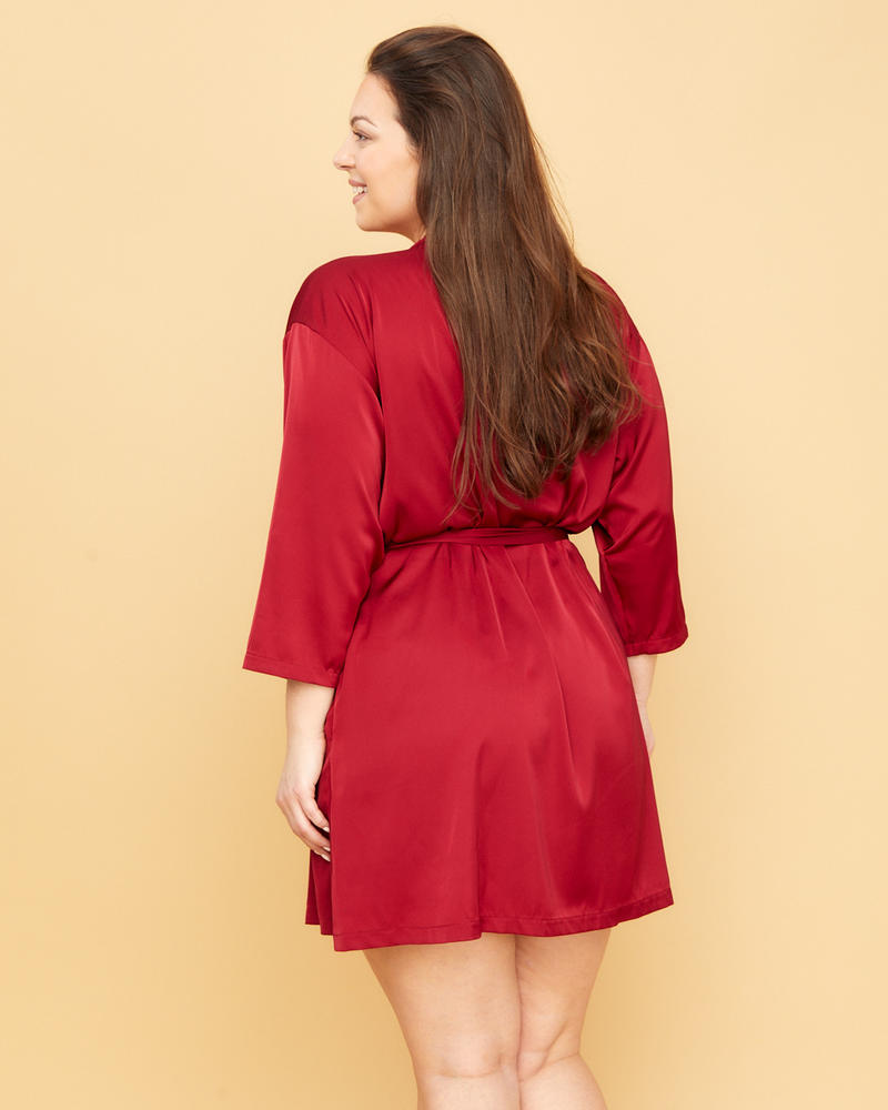 MONA SZLAFROK SATYNOWY PLUS SIZE