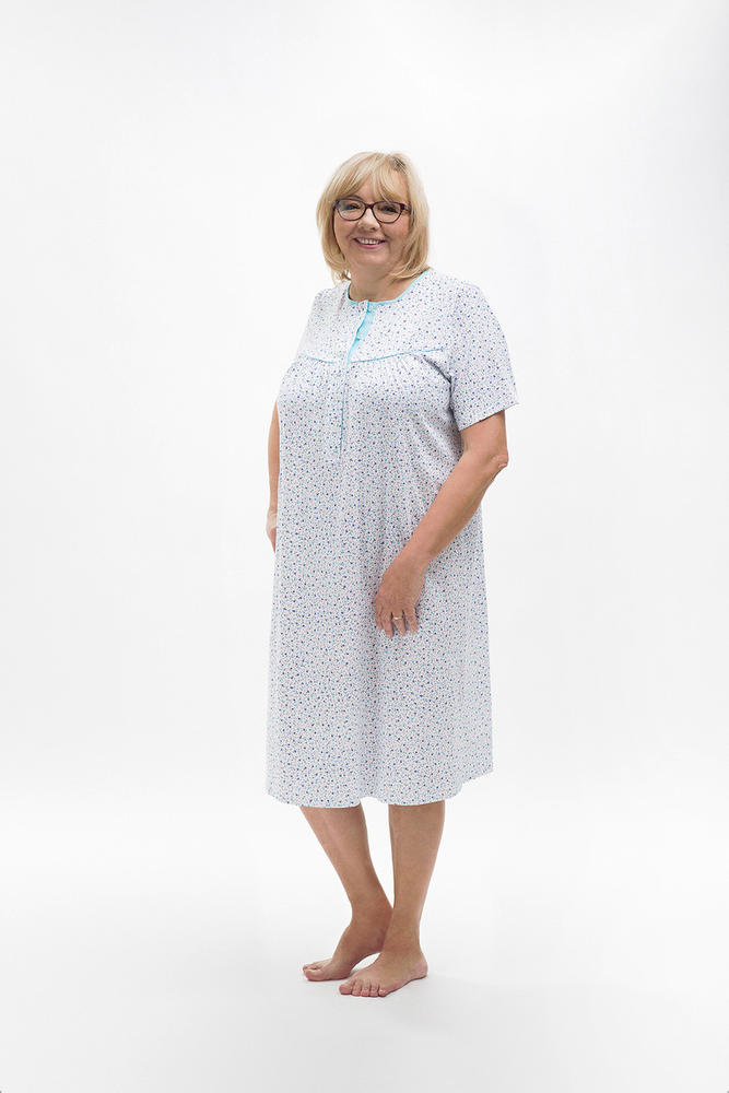 KOSZULA NOCNA DAMSKA BOGNA I 203 BIG 3XL-4XL KR/RĘKAW
