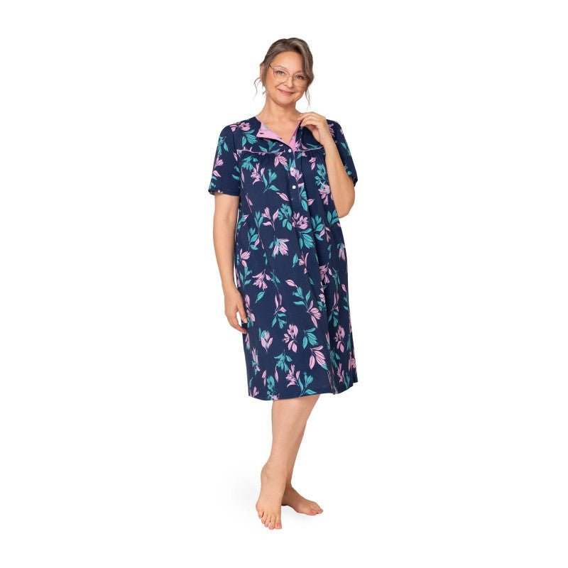 KOSZULA NOCNA DAMSKA BOGNA I 203 BIG 3XL-4XL KR/RĘKAW