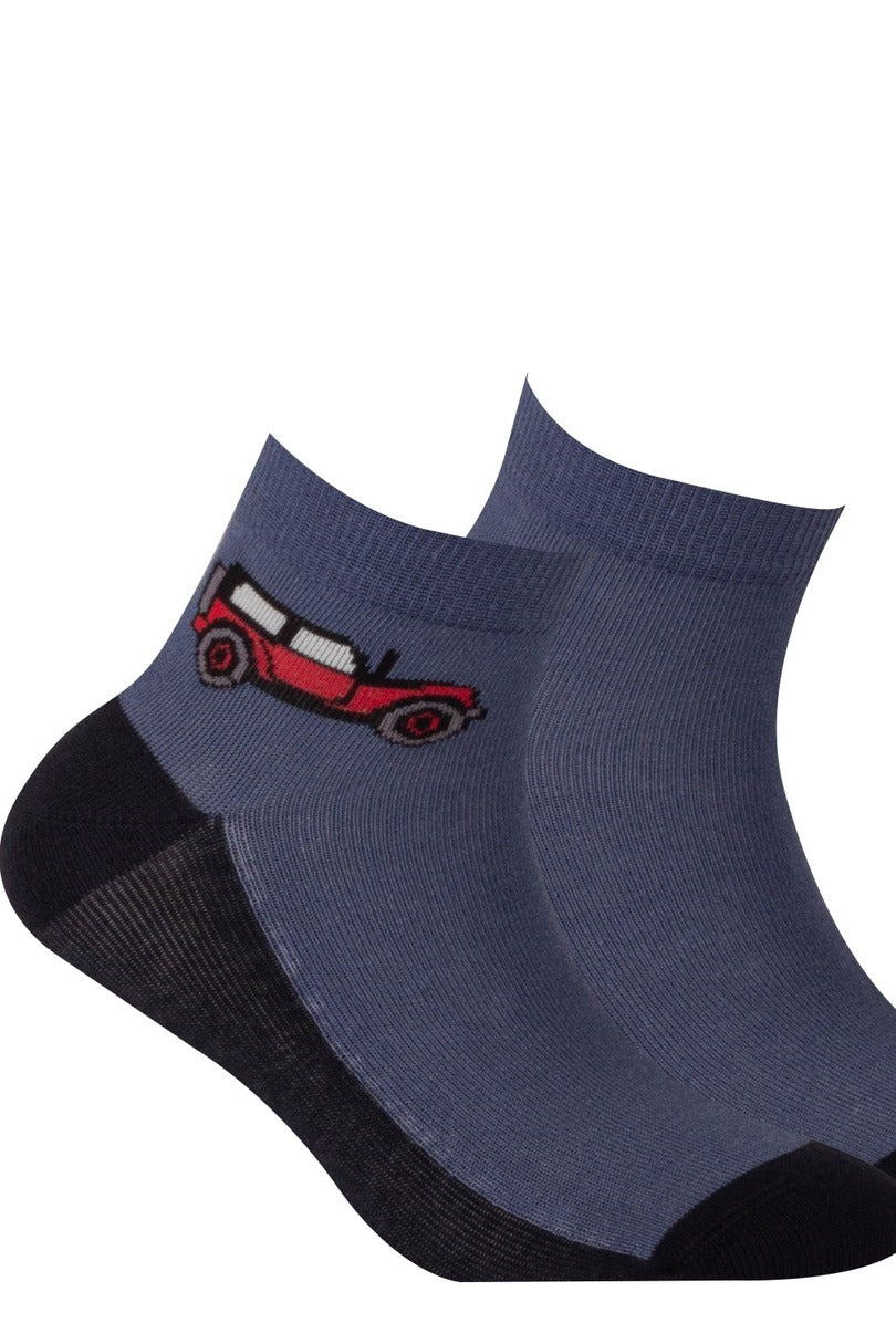 KIDDY - SKARPETKI CIENKIE KOLOR CHŁOPIĘCE 2-6 LAT - G24.N59 - 224.N59