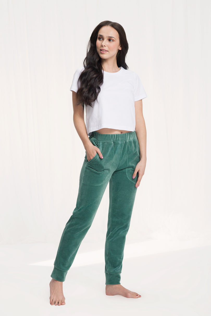 SPODNIE DAMSKIE DRESOWE WELUROWE 310 -  LUNA SS23