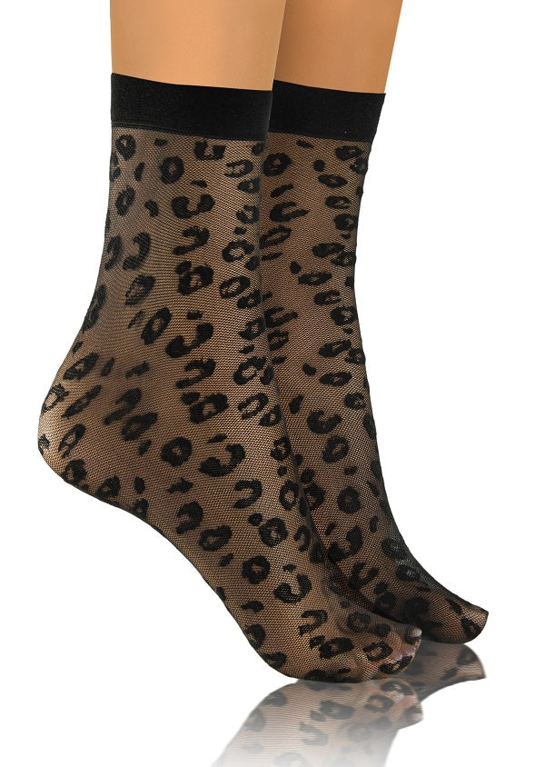 SKARPETKI SK SOCKS PRZEZROCZYSTE Z WZORKIEM