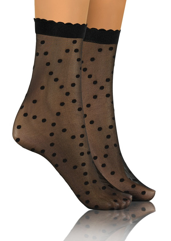 SKARPETKI SK SOCKS PRZEZROCZYSTE Z WZORKIEM