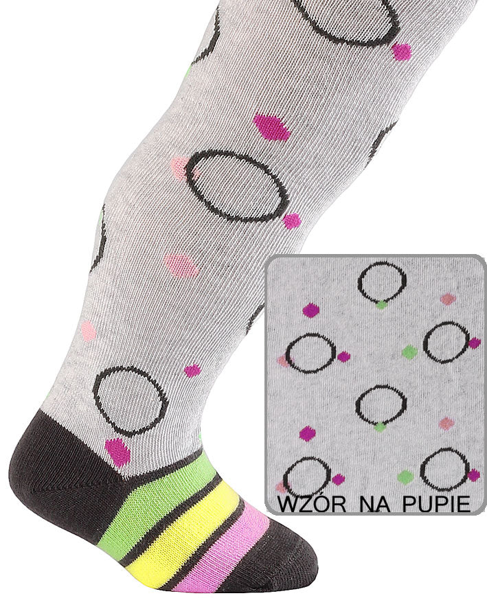 WOLA BABIES - RAJSTOPY WZOROWANE BAWEŁNIANE DZIEWCZĘCE 0 - 2 LATA - AW2020