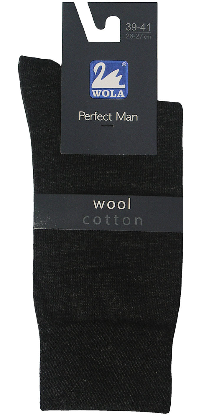WOOL - Skarpetki gładkie wełna PERFECT MAN