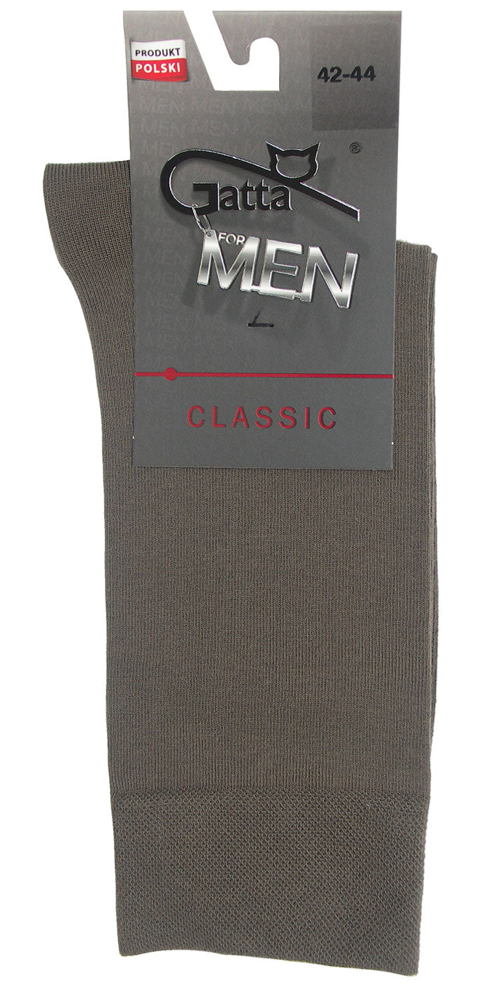 MAN CLASSIC - SKARPETKI BAWEŁNIANE MĘSKIE GŁADKIE