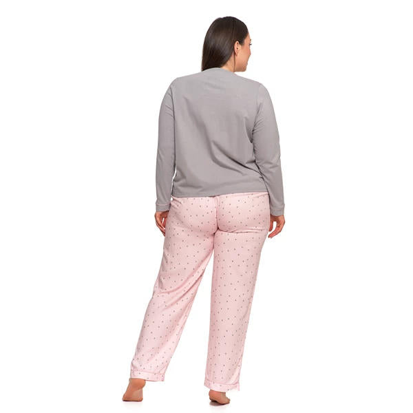 MORAJ PIŻAMA DAMSKA W GROSZKI PLUS SIZE PDD6600-001 - AW2024/25