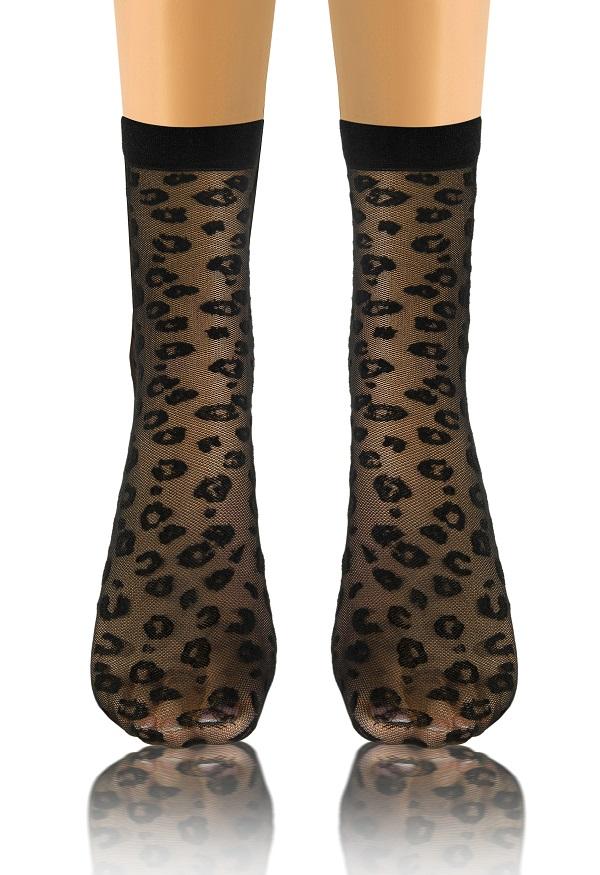 SESTO-SENSO SKARPETKI SK SOCKS PRZEZROCZYSTE Z WZORKIEM