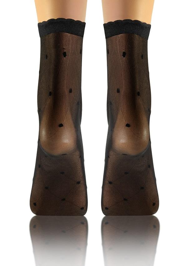 SESTO-SENSO SKARPETKI SK SOCKS PRZEZROCZYSTE Z WZORKIEM
