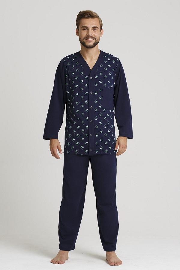GUCIO PIŻAMA MĘSKA ROZPINANA DŁ.R, DŁ.S, PM 07 4XL-5XL (348314)